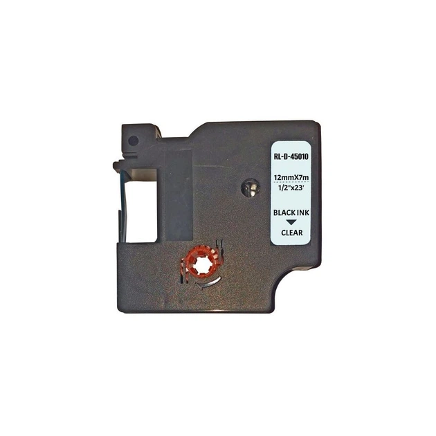 Лента для принтера этикеток UKRMARK D-45010P-BK/CL, совместима с DYMO 45010 / S0720500, для серии D1. 12мм х 7м. black on transparen (900615) - Фото 1 Лента для принтера этикеток UKRMARK D-45010P-BK/CL, совместима с DYMO 45010 / S0720500, для серии D1. 12мм х 7м. black on transparen (900615) - изображение 1