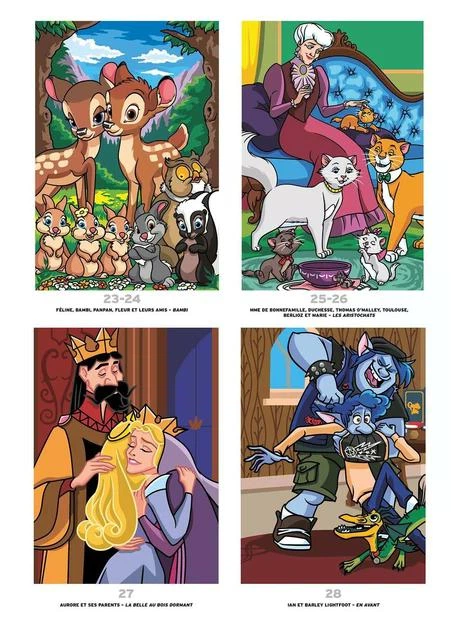 Раскраски disney по номерам антистресс большая детская раскраска дисней по цифрам для детей девочек мальчиков и взрослых снятие стресса арт терапия со 100 иллюстрациями с героями мультфильмов Portraits de famille - изображение 2