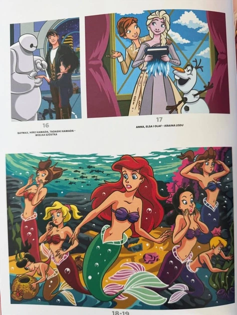 Раскраски disney по номерам антистресс большая детская раскраска дисней по цифрам для детей девочек мальчиков и взрослых снятие стресса арт терапия со 100 иллюстрациями с героями мультфильмов Portraits de famille - изображение 13