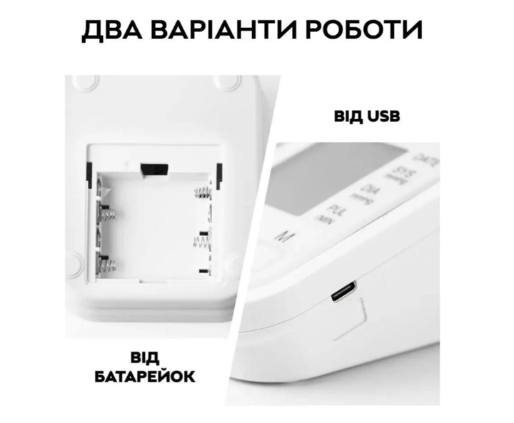 Тонометр автоматический UKC B08 PET 8953 LCD на плечо, измерение артериального давления и пульса, индикация аритмии, белый - изображение 2