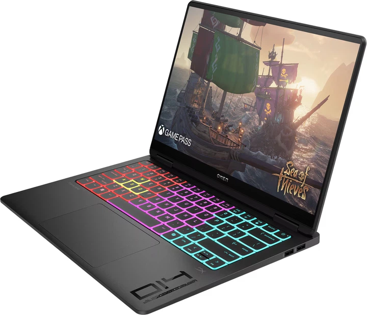 Ноутбук HP OMEN Transcend 14-fb1043dx Shadow Black 14" OLED 2880x1800 120 Гц / Intel Core Ultra 7 255H / NVIDIA GeForce RTX 5060 8 ГБ / RAM 16 ГБ / LPDDR5x / SSD 1 ТБ / Windows 11 Home / 1.63 кг (D8KM3UA) - изображение 3