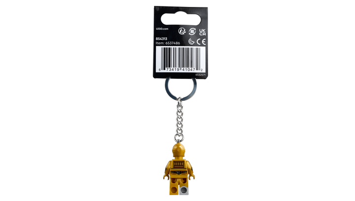Брелок Lego C-3PO (Molded Light Bluish Gray Lower Leg) Star Wars 854313 - изображение 5