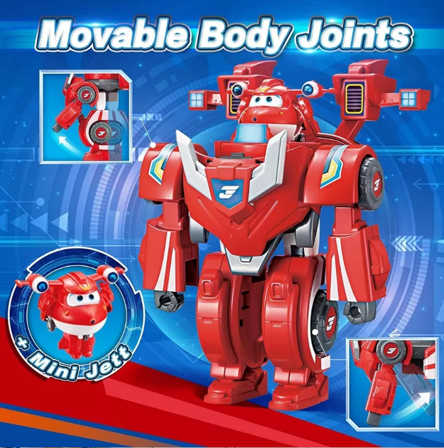 Игровой набор трансформер 2-in-1 Super Wings Super Robot Suit Jett Супер Крылья Джетт - изображение 7