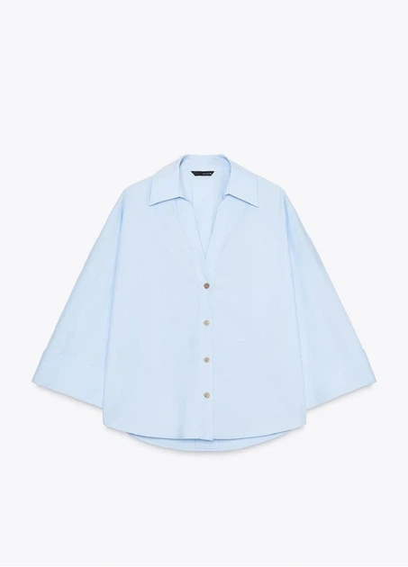 Сорочка Zara 18358 Світлий блакитний М (1260) - Фото 3 Сорочка Zara 18358 Світлий блакитний М (1260) - изображение 3