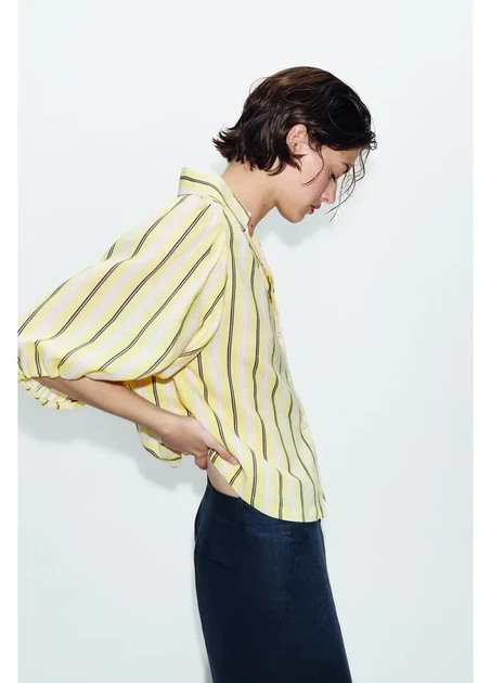 Сорочка Zara 18361 Жовтий XL (1309) - изображение 2