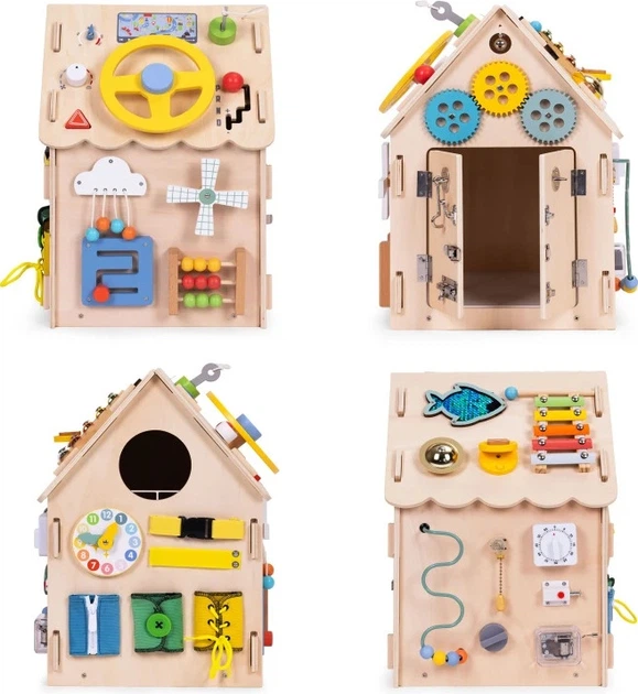 Дерев’яний будиночок-бізіборд EcoToys XXL 2560 (5905817007028) - зображення 8