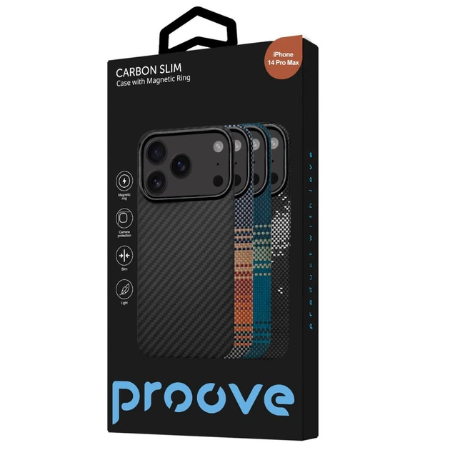 Защитный Чехол Proove Carbon Slim with Magnetic Ring iPhone 14 Pro Max glowrise - изображение 7