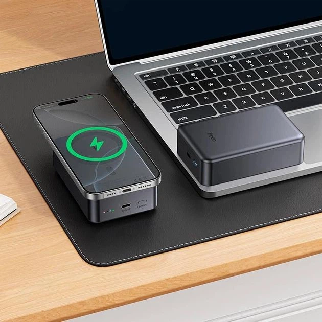 Павербанк HOCO J160B Original 20000 mAh Magnetic Metal Gray - Фото 7 Павербанк HOCO J160B Original 20000 mAh Magnetic Metal Gray - зображення 7