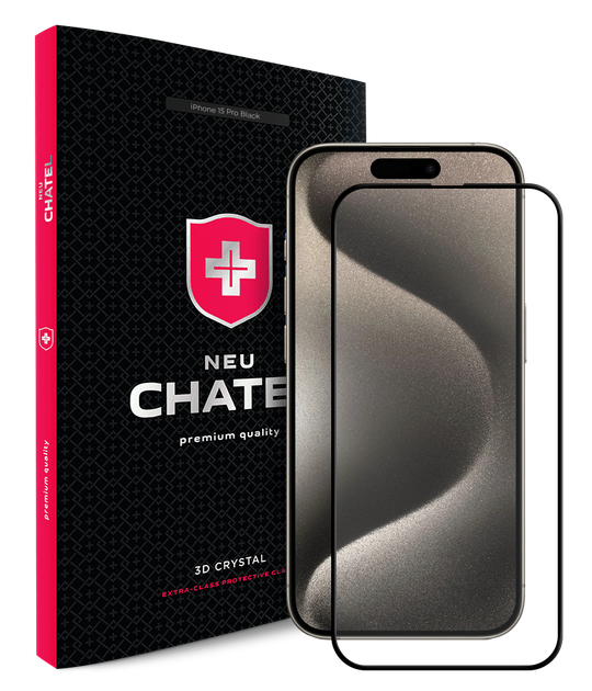 Захисне скло NEU Chatel Corning Gorilla Glass з сіточкою для iPhone 15 Pro Чорне - Фото 1 Захисне скло NEU Chatel Corning Gorilla Glass з сіточкою для iPhone 15 Pro Чорне - изображение 1