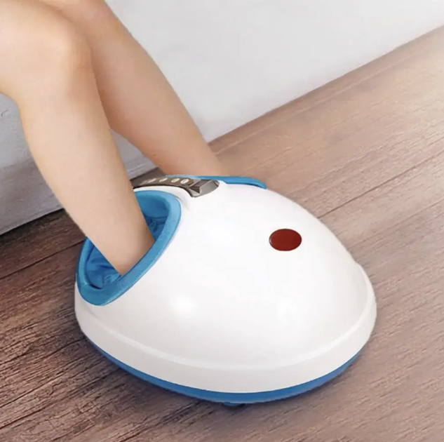 Електричний масажер для ніг Shiatsu Foot Massager 45 Вт Роликовий прилад ступнів із повітряною компресією Вібромасажер домашнього використання Апарат лімфодренажного масажу - зображення 6