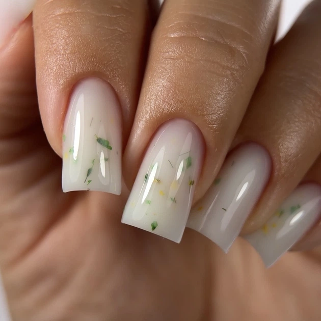 Гель для наращивания Crooz Flora Touch №13 молочно-салатовый 15 мл - изображение 5