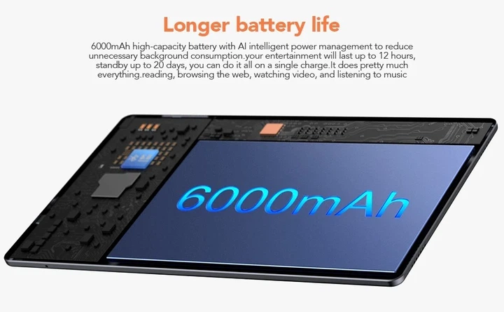 Планшет LNMBBS L201 10.1" IPS OctaCore Android 10 4/64Gb 5500 mAh Grey - изображение 2