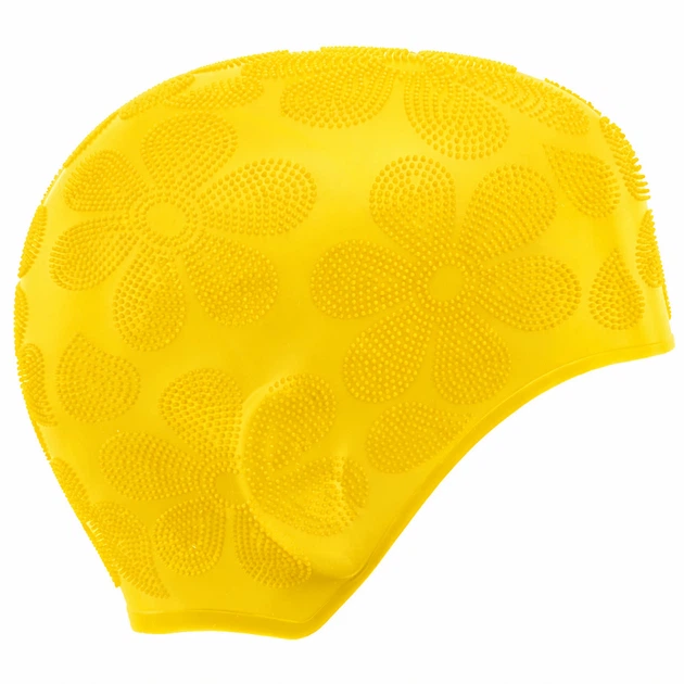 Шапочка для плавання на довге волосся SP-Sport Actify Flower 0785 Yellow - зображення 2