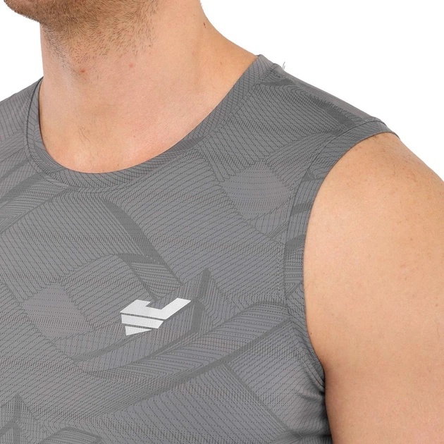 Майка компресійна чоловіча спортивна Jason 7766 розмір 2XL (180-185 см) Grey - зображення 7