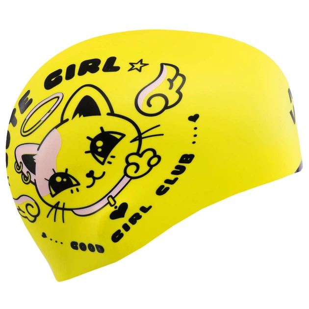 Шапочка для плавания силиконовая двухсторонняя взрослая Mad Swim 055432 Purple-Yellow - изображение 4