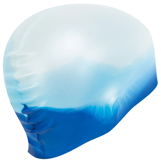 Шапочка для плавания двухцветная силиконовая взрослая Cima 8683 White-Blue - изображение 4