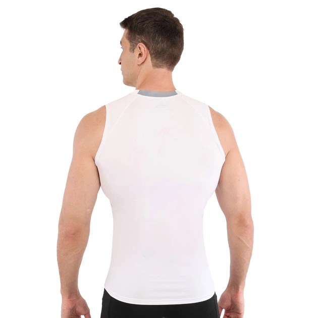 Майка компресійна чоловіча спортивна Jason V-4 розмір 2XL (180-185 см) White - зображення 4