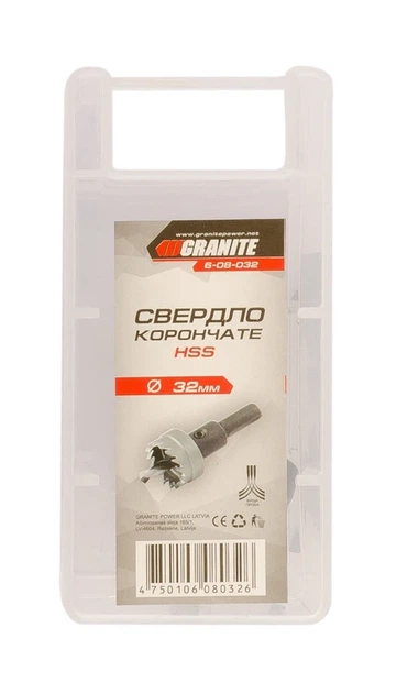 Свердло корончасте GRANITE HSS 32 мм 6-08-032 - изображение 2