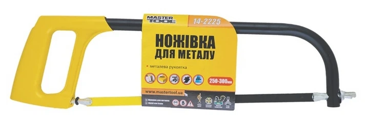 Ножівка по металу MASTERTOOL 250-300 мм із металевою ручкою flex полотно 12.5 мм 24TPI 14-2225 - Фото 2 Ножівка по металу MASTERTOOL 250-300 мм із металевою ручкою flex полотно 12.5 мм 24TPI 14-2225 - изображение 2