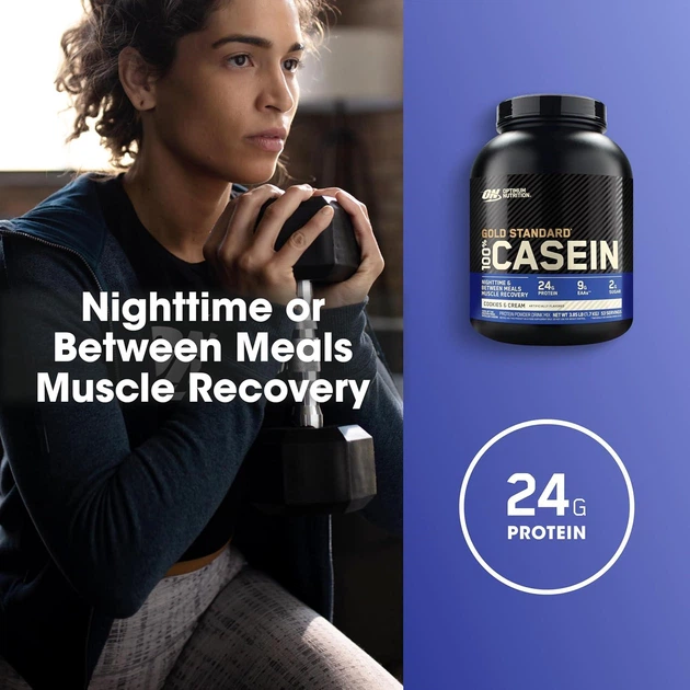 Протеин Optimum Nutrition 100% Gold Standard Casein 1800 г USA (Сookies and cream / Печенье со сливками) - изображение 3