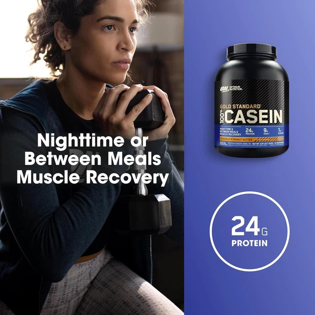 Протеин Optimum Nutrition 100% Gold Standard Casein 1800 г USA (Chocolate-peanut butter / Шоколад с арахисовой пастой) - изображение 3