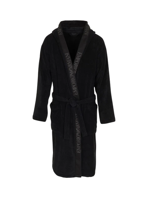 Халат чоловічий Emporio Armani XL Чорний (EM002255-black) - Фото 1 Халат чоловічий Emporio Armani XL Чорний (EM002255-black) - зображення 1
