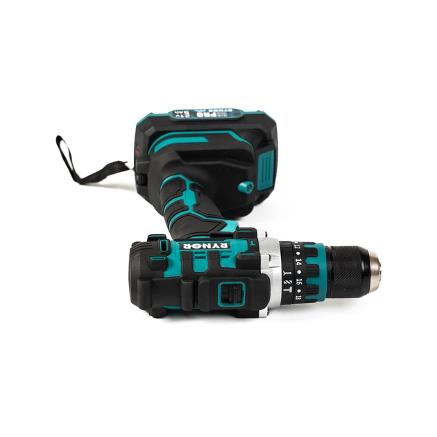 Шуруповерт аккумуляторный ударный Rynor MS10 PRO (21V, 5Ah) с металлическим патроном 10 мм и двумя АКБ - изображение 4