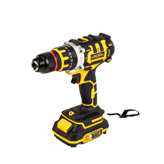 Бесщеточный ударный аккумуляторный шуруповерт TigerKraft GX13 PRO (21V, 5Ah) с патроном 13 мм и набором насадок - Фото 6 Бесщеточный ударный аккумуляторный шуруповерт TigerKraft GX13 PRO (21V, 5Ah) с патроном 13 мм и набором насадок - изображение 6