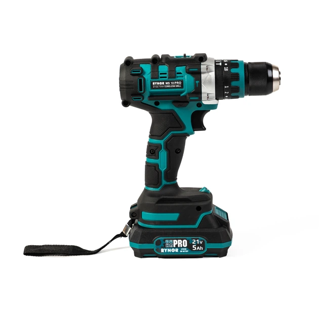 Шуруповерт аккумуляторный ударный Rynor MS10 PRO (21V, 5Ah) с металлическим патроном 10 мм и двумя АКБ - изображение 7