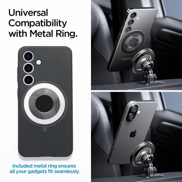 Автомобильный держатель Spigen MFT13, MagSafe, 2 в 1 (ACP08314) - Фото 6 Автомобильный держатель Spigen MFT13, MagSafe, 2 в 1 (ACP08314) - изображение 6