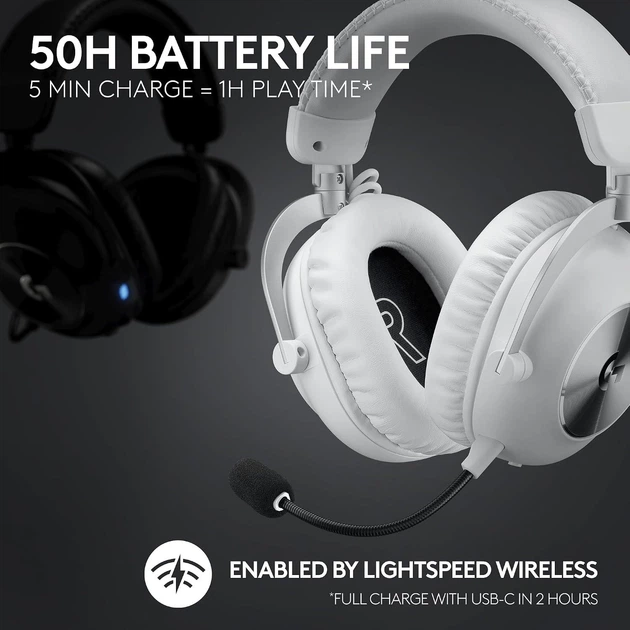 Навушники з мікрофоном Logitech G Pro X 2 Lightspeed White (981-001269) - Фото 3 Навушники з мікрофоном Logitech G Pro X 2 Lightspeed White (981-001269) - изображение 3