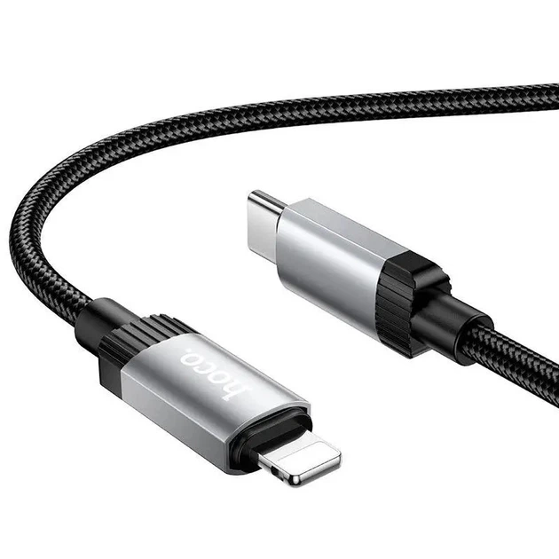 Кабель HOCO X117 Star PD27W charging data cable iP Black - Фото 2 Кабель HOCO X117 Star PD27W charging data cable iP Black - зображення 2