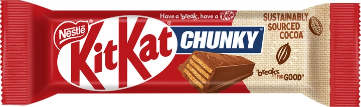 Батончики KitKat Chunky молочный шоколад 40 г х 24 шт - Фото 2 Батончики KitKat Chunky молочный шоколад 40 г х 24 шт - изображение 2