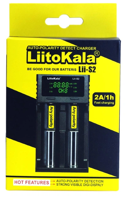 Зарядний пристрій Liitokala Lii-S2 USB LCD 2 канали Ni-Mh Li-ion LiFePo4 - изображение 5