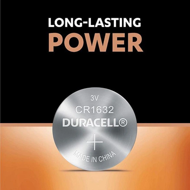 Батарейка Duracell CR1632 Lithium 3V блистер 1шт (59705) - изображение 4