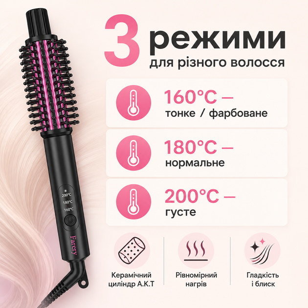 Портативная термощетка с 3 режимами нагрева - изображение 2