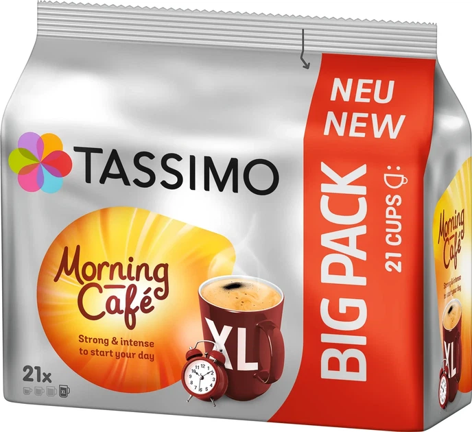 Кава в капсулах TASSIMO Morning Café Strong & Intense XL Big Pack 21 шт., для Bosch Tassimo - Фото 2 Кава в капсулах TASSIMO Morning Café Strong & Intense XL Big Pack 21 шт., для Bosch Tassimo - изображение 2
