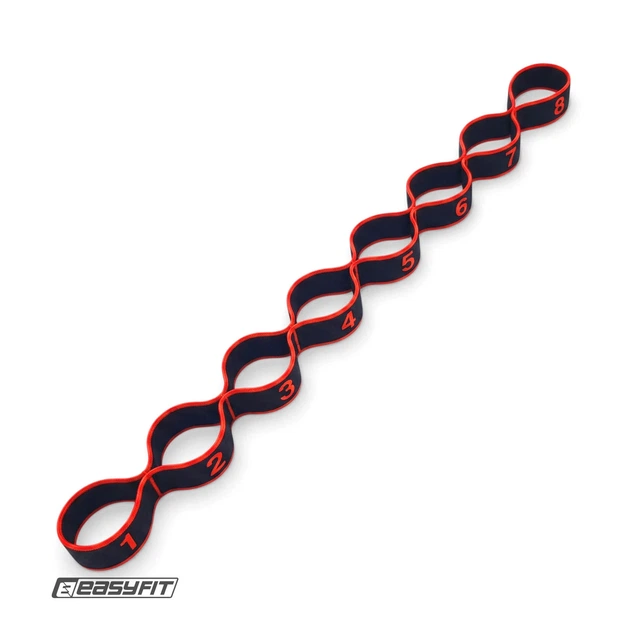 Ленточный эспандер с петлями 5 см для растяжки и фитнеса EasyFit Elastiband (HARD) красный (EF-1684-R) - Фото 2 Ленточный эспандер с петлями 5 см для растяжки и фитнеса EasyFit Elastiband (HARD) красный (EF-1684-R) - изображение 2