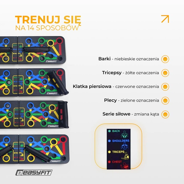 Доска для отжиманий EasyFit Straight тренажер регулируемый - Фото 5 Доска для отжиманий EasyFit Straight тренажер регулируемый - изображение 5