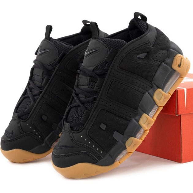 Кроссовки женские и мужские Ni Air More Uptempo Low Black Gum / Най аир мор Аптемпо черные 43 - Фото 1 Кроссовки женские и мужские Ni Air More Uptempo Low Black Gum / Най аир мор Аптемпо черные 43 - изображение 1