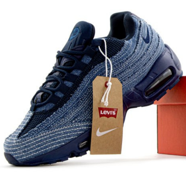 Кроссовки мужские и женские Ni Air Max 95 x Levi’s Blue / кроссовки Най Аір Макс 95 х Левис синие 39 - Фото 1 Кроссовки мужские и женские Ni Air Max 95 x Levi’s Blue / кроссовки Най Аір Макс 95 х Левис синие 39 - изображение 1
