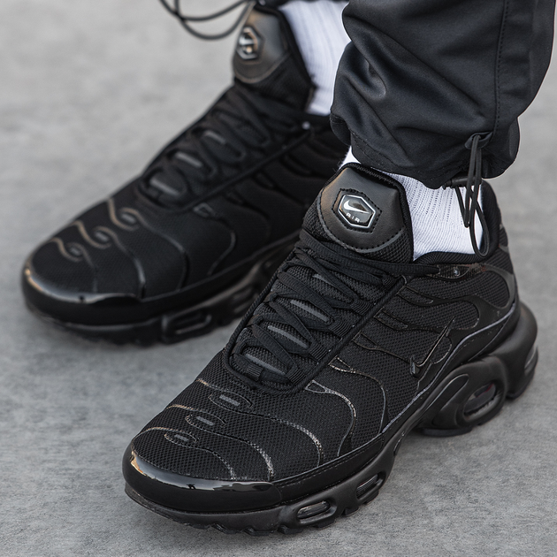 Кросівки чоловічі та жіночі Ni air max TN+ black / Най аір макс ТН+ чорні 44 - Фото 1 Кросівки чоловічі та жіночі Ni air max TN+ black / Най аір макс ТН+ чорні 44 - зображення 1