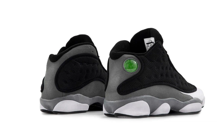 Кроссовки женские и мужские Ni Air Jord 13 Black Flint / Най аир Джорд 13 черные с белым высокие 39 - изображение 3