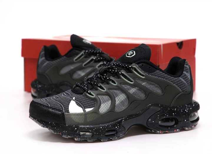 Кросівки чоловічі та жіночі Ni air max TN plus black green / Най аір макс ТН+ чорні з зеленим 40 - зображення 5