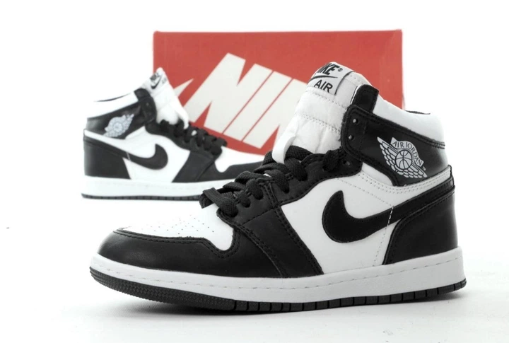 Кросівки зимові чоловічі Ni Air Jord Retro 1 black white з хутром / Най Джор Ретро чорно-білі на хутрі 38 - зображення 3