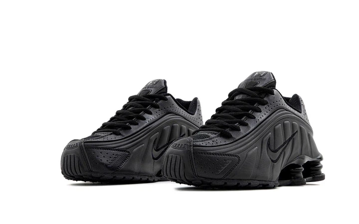 Кроссовки мужские и женские Ni Shox R4 Black / кроссовки Най Шокс R4 черные 39 - изображение 2