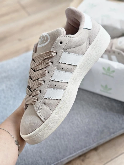 Кроссовки мужские и женские Adi Campus Beige White / Ади Кампус бежевые с белым 39 - изображение 2