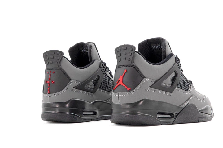 Кроссовки женские и мужские Ni Air Jord 4 Grey Black / кроссовки Най аир Джорд 4 серые с черным 37 - изображение 4