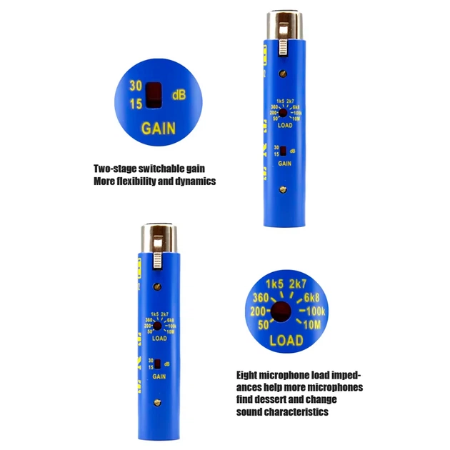 Предусилитель микрофона BauTech DM2 TNT разьем XLR Синий (1015-024-00) - изображение 8