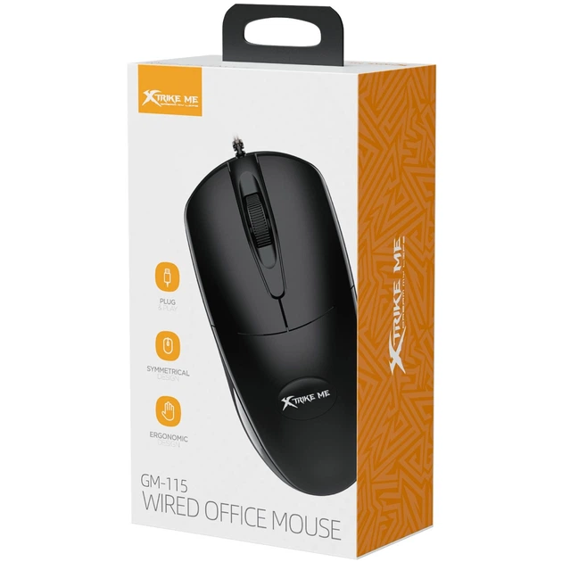 Проволочный мышь XTRIKE ME GM-115 USB, 1200 dpi, 3 кнопки, черная — для компьютера - изображение 8